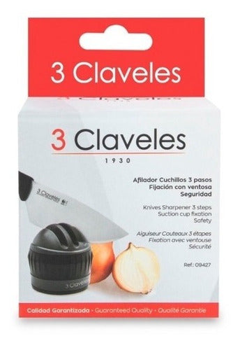 Afilador De Cuchillo Tres Claveles Fijación Co Ventosa