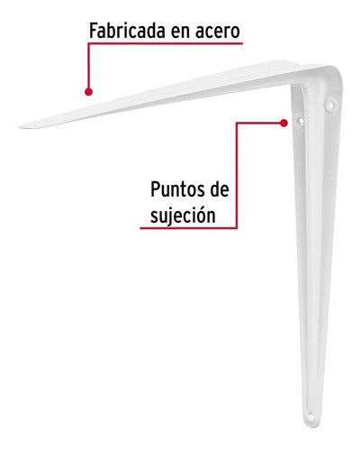Escuadra Para Repisa 12 X 14 Pulgadas Me-14b Truper