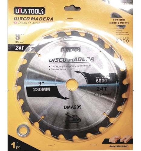 Disco Madera 9 X 24t Uyustools 1 Unidad