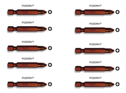 Punta Crossman Magnet. Pozidriv #2  1/4 X50mm  (10 Uni.)