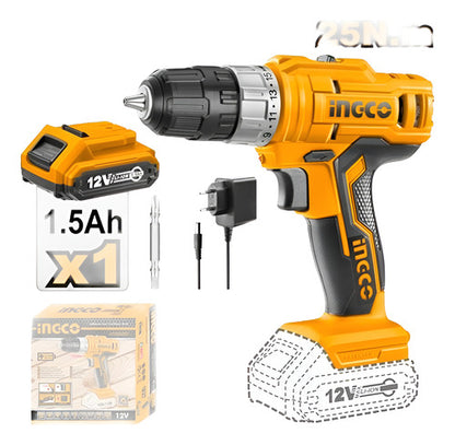 Taladro Atornillador Inalam. 12v - C/1  Bat. Y 1 Cargador-in