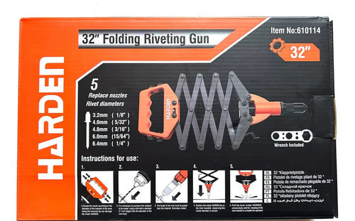 Remachadora Pop Acordeón 32 Harden Profesional