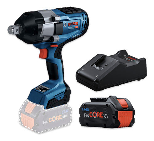 Llave Impacto Inalámbrica Bosch Gds 18v-1050h +bat 8ah+carg