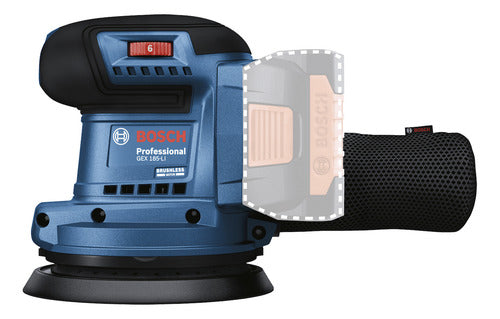 Lijadora Inalámbrica Bosch Gex 185-li 18v + 1 Bat 4ah + Carg