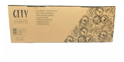 Set De 4 Vasos City Collection Glasso 475 Ml