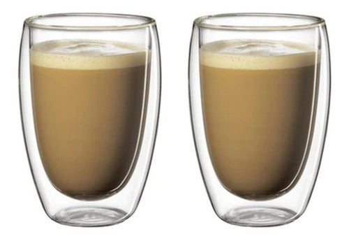 Set 2 Vasos Doble Pared 473 Ml Hot&cold Color Transparente