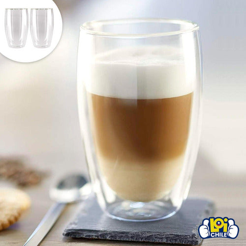 Set 2 Vasos Doble Pared 473 Ml Hot&cold Color Transparente