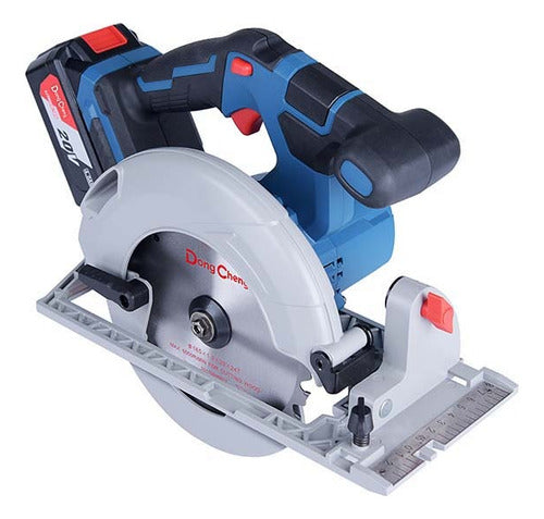 Sierra Circular Inalámbrica 6 1/2  Dong Cheng 20v  1bat 4ah