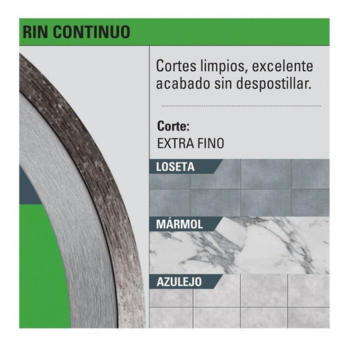 Disco Cortar Truper Diamantado Continuo 7 Pulgadas