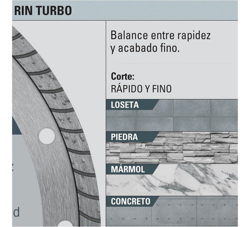 Disco Cortar Truper Diamantado Turbo 7 Pulgadas