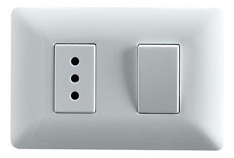 Interruptor 9/12 + Toma 2p+t 10a 220v Bl 2915 Stanford 2unds