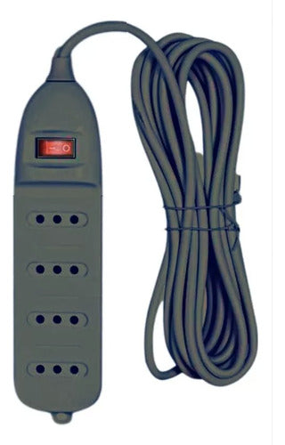 Alargador Electrico Zapatilla 4 Posiciones 5m Sec