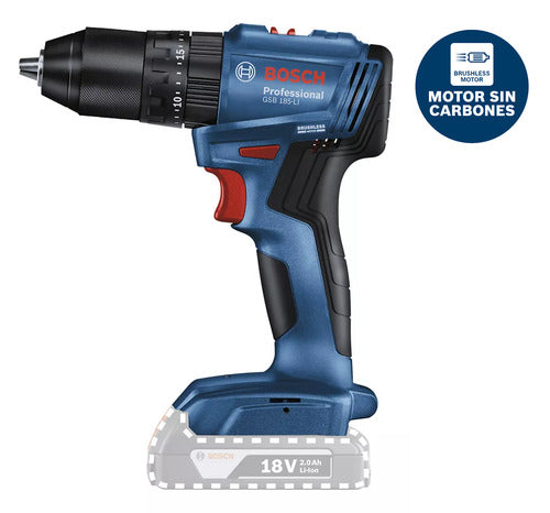 Taladro Percutor Inalámbrico 1/2 Bosch Gsb 185-li 18v Sin bateria
