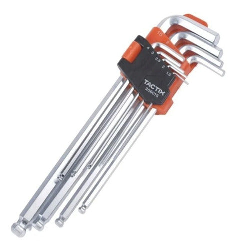 Llave Allen Tactix 1,5 - 10,0 Mm 9 Pzs. T/bola Extra Larga