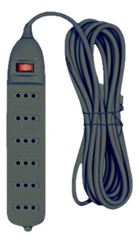 Alargador Electrico Zapatilla 6 Enchufes Cable 3 Metros