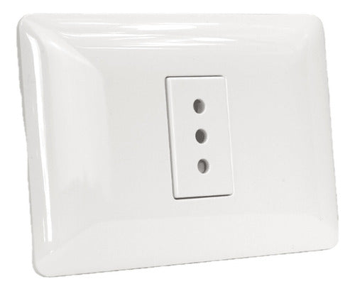 Tomacorriente Enchufe Simple Bl 10a 220v 2916 Stanford 2und