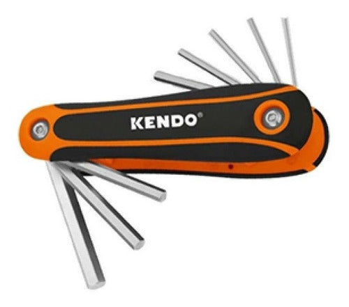 Llave Allen Kendo Cromada Plegable Jgo. 8 Piezas