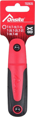 Llave Allen Onsite (tactix) # 702635 Torx  T-9 / T40  8 Pzs.