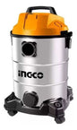 Aspiradora 30 Lts. - 1300 Watts - Polvo/agua - Ingco