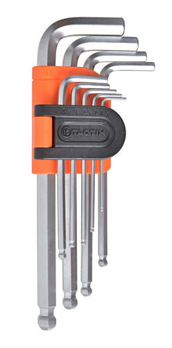 Juego Llaves Allen 9 Piezas Punta Bola 1,5 - 10 Mm Tactix