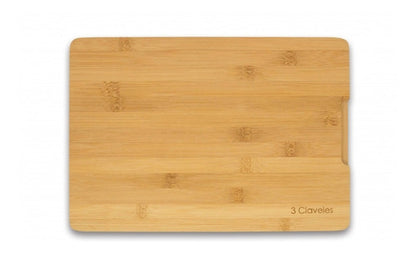 Tabla De Corte De Bambu Cocina 33 X 23cm 3 Claveles