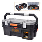 Caja Herramientas Reforzada Metalica 2 En 1   Tactix