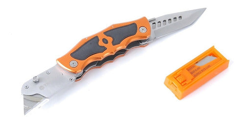 Navaja Tactica Cuchillo Doble Funcion Militar Caza Cutter