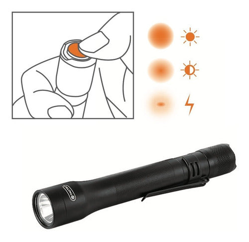 Linterna Llavero Pilas 2aa Portátil Bolsillo Led Aluminio