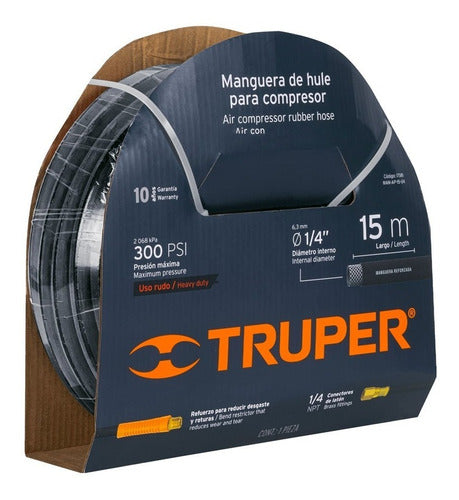Manguera Para Compresor De Aire 1/4'' 15mts 300 Psi Truper