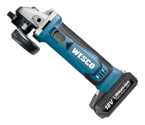 Esmeril Angular Inalambrico 4 1/2 18v Ws2941 Wesco