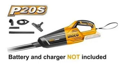 Aspiradora Inalámbrica 20v 0.7l S/bat + Acc Ingco Cvli2001