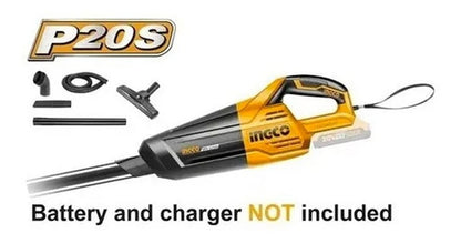 Aspiradora Inalámbrica 20v 0.7l S/bat + Acc Ingco Cvli2001