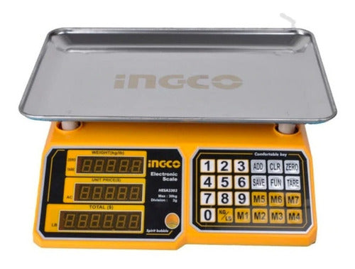 Balanza Digital 30kg Ingco
