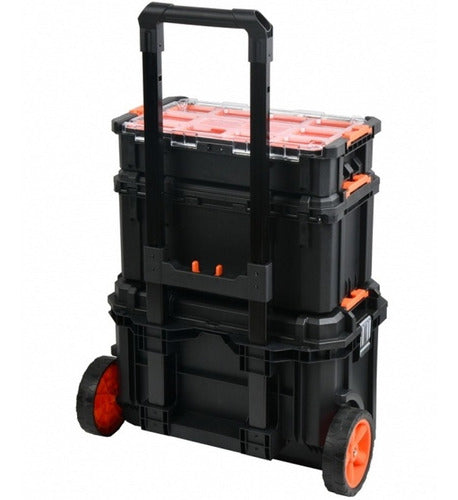 Cajas De Herramientas Modular 3 Cajas + Carro Tactix