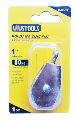 Roldana De Zinc Simple 1 PuLG 80 Kilos Uyustools