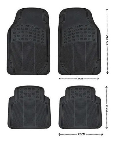 Set 4 Piezas Pisos De Goma Para Vehículos Universal Auto