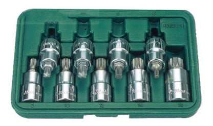 Llave Dado Hans 1/2  Dr Punta Spline Jgo. 9 Pzs.