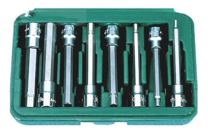 Llave Dado Hans 3/8 Dr Pta Hex. Larga  3-12mm Jgo8 Pzs