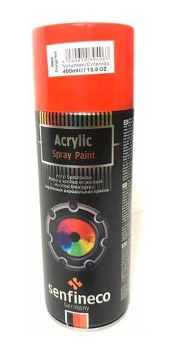 Pintura Acrílica En Spray Color Rojo 400ml Senfineco