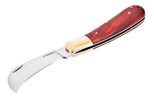 Cuchillo Abatible Punta Curva Truper Para Electricista 8
