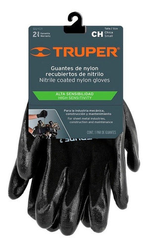 Guante Nylon Truper  Recubierto C Nitrilo Peq. # Gu-121