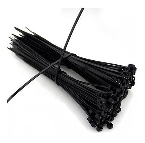 Bolsa Amarras Plásticas Negra Tactix 300mm (100pzas)