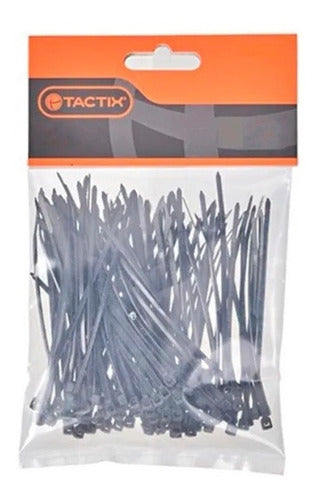 Bolsa Amarras Plásticas Negra Tactix 150mm  (100pzas)
