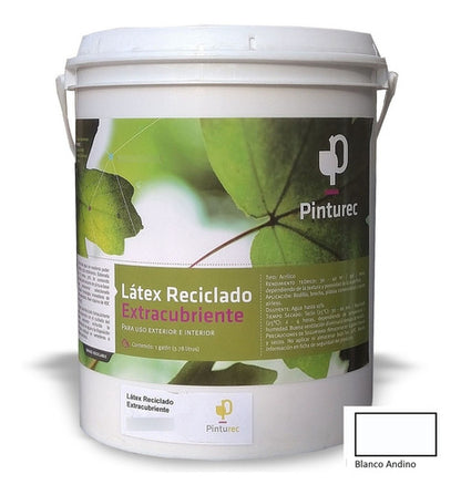 Latex Reciclado Pinturec Extracu Blanco Andino 1g