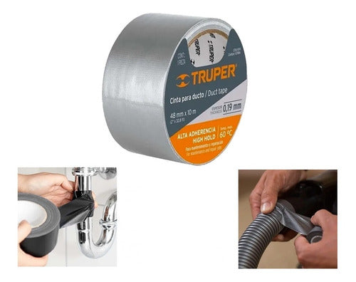Cinta Para Ductos 48mmx10mtcdu-10x Truper
