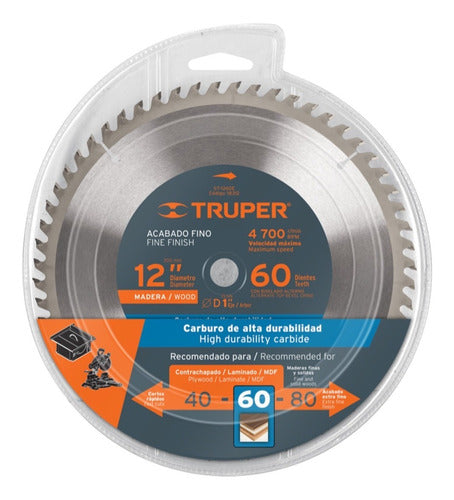 Sierra Circular Truper P/madera 12  X 60 Dts. #st-1260e