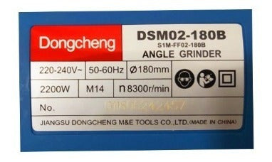 Esmeril Angular 180mm/2020w  Dongcheng Uyu-dcm02-180b