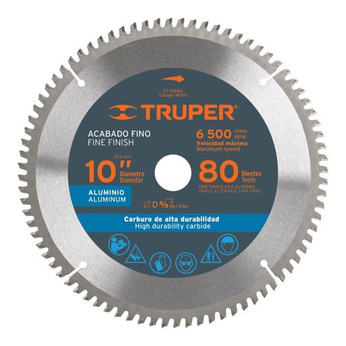 Sierra Circular Truper P/aluminio 10 X100 Dts.