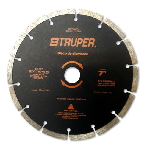 Disco Cortar Truper Diamantado Segment   7