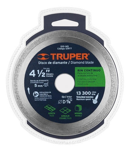 Disco Cortar Truper Diamantado Continuo